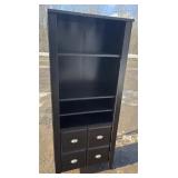 Dark Brown Bookcase Cabinet UnitApprox. 69'