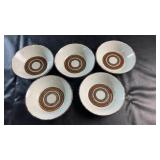 Set of five Stonehenge Midwinter bowls made in