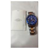 Fossil FB-01 Blue Dial Diver Style Watch Fossil