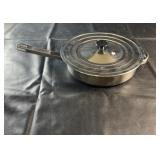 Tramontina stainless steel saucepan with lid,