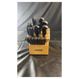 KitchenAid knife block set including a wooden