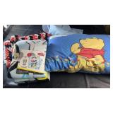 Crocheted Throw, Winnie the Pooh Pillow & Mickey