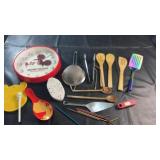 Mixed Kitchenware, Mickey Mouse Clock & Household