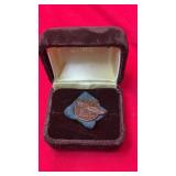 Snap-on commemorative eagle lapel pin in