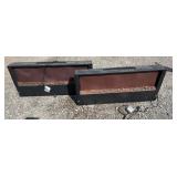 Pair of electric fireplace inserts featuring