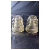 Whitall Tatum Glass InsulatorsPair of vintage