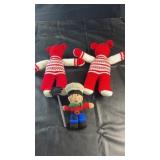 Handmade Knit Stuffed Animals & Chimney Sweep