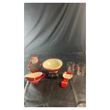 Festive Christmas serveware and décor lot