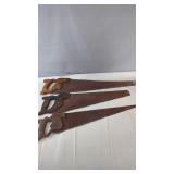 Vintage Hand SawsSet of three vintage hand saws