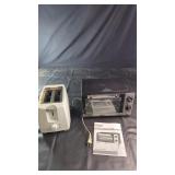 Toaster and Toaster Oven White two-slice toaster
