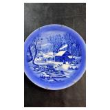 Vintage Japanese blue and white ceramic décor lot