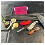 Camping and outdoor accessory lot including a