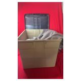 Bin with Grey Blackout Curtainsstorage tote