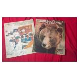 Two vintage Weekend Magazine issues from The