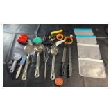 Kitchen gadget and utensil lot featuring