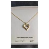 Gold-Tone Heart Pendant NecklaceGold-tone heart