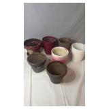 Assorted Ceramic, Porcelain & Terracotta Planters