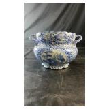 Blue and white decorative ceramic cachepot