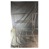 Metal wire countertop shelving rack with three
