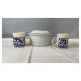 Churchill England Mugs & Covered Casserole