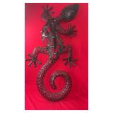 Large Decorative Metal Gecko Wall Art  Large