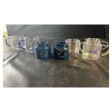 Decorative glassware collection including a pair