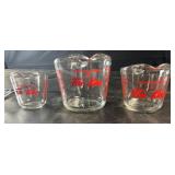 Set of three Anchor Hocking Fire-King glass