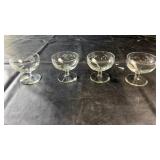 Set of four Princess House sherbet bowls