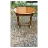 Vintage Oval Side Table with DrawerVintage