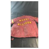 Vintage Mount Allison University maroon jacket