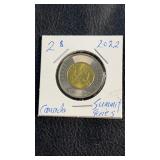 2022 Toonie with hockey player on coin