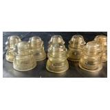 Vintage glass electrical insulator collection