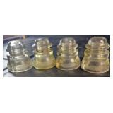 Dominion 42 Glass Insulators (4)Collection of
