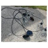 Industrial-style lighting lot featuring four
