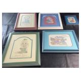 Framed Cross-Stitch & Needlework Wall Art