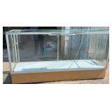 Glass display showcase with aluminum frame and