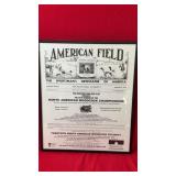 Framed American Field newspaper commemorative