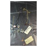 Stone, Sea Glass & Pendant Necklace