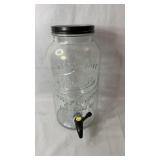 Large Mason glass beverage dispenser with