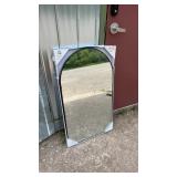 Lilly decorative arched wall mirror with black
