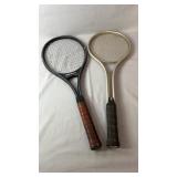 Pair of tennis racquets including a Donnay