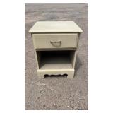 One-drawer nightstand with open lower storage