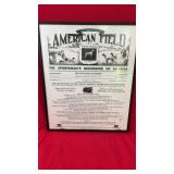 Framed American Field newspaper commemorative