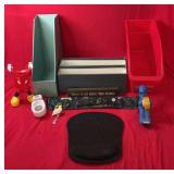 A collection of desk and office organization