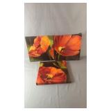 Set of three coordinating canvas wall art prints