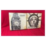 Canvas wall art set featuring iconic city