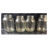 Large Glass Canning JarsFour large clear glass