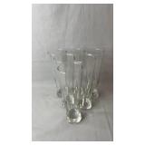 Set of six Moxies branded pilsner glasses. Great