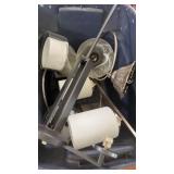Bin containing an assortment of lighting