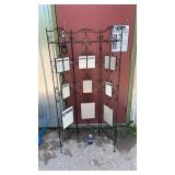 Decorative black metal folding photo display